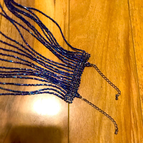 Vintage Multi Strand Beaded Choker  💙 - Picture 6 of 8